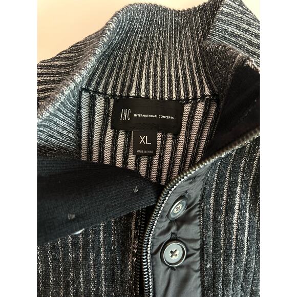 Bundle I.N.C International Concepts Pullover Gray Black Sweaters Men's Size XL - Picture 4 of 9